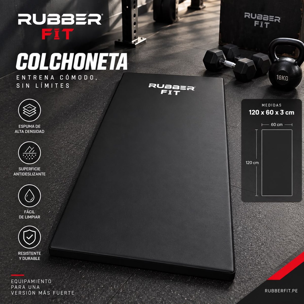 Colchoneta PRO para Gimnasio