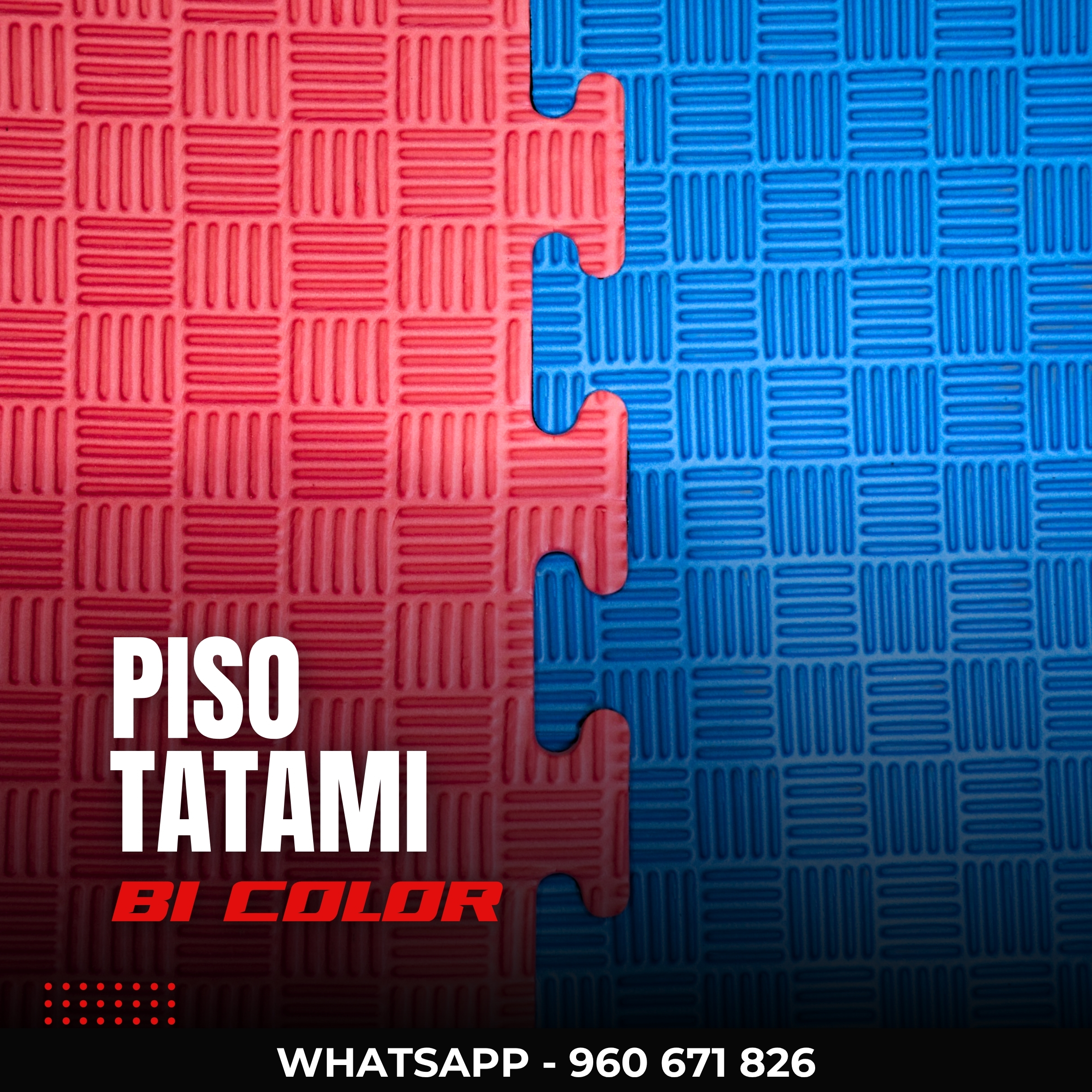 Pisos Tatami Rojo Azul