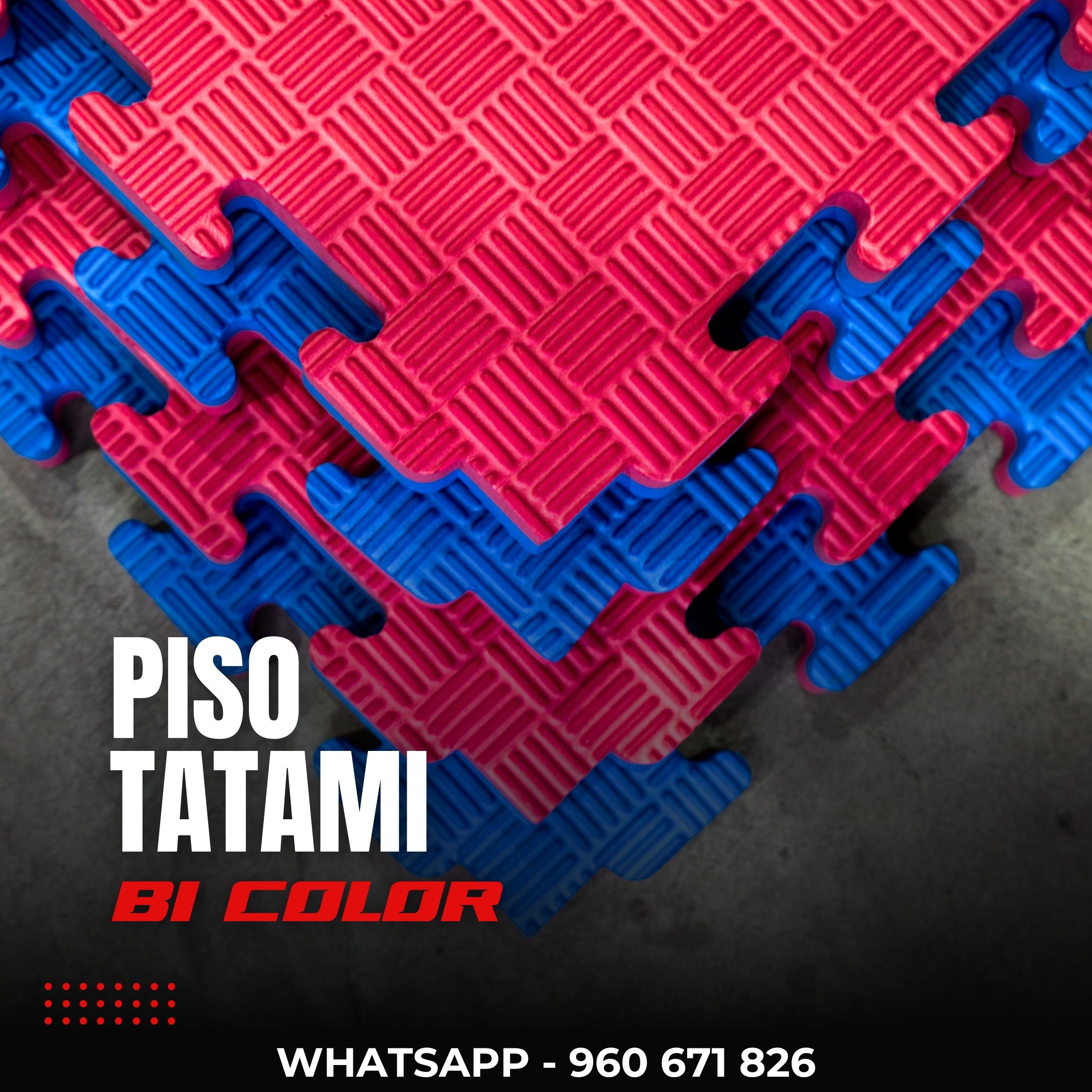 Pisos Tatami Rojo Azul