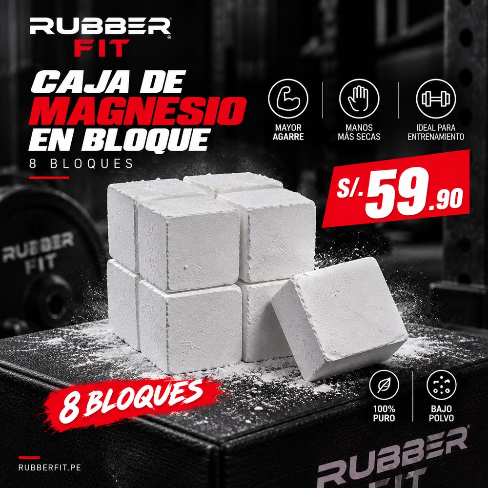 Magnesio en Bloque para Gimnasio - Caja de 8 Bloques
