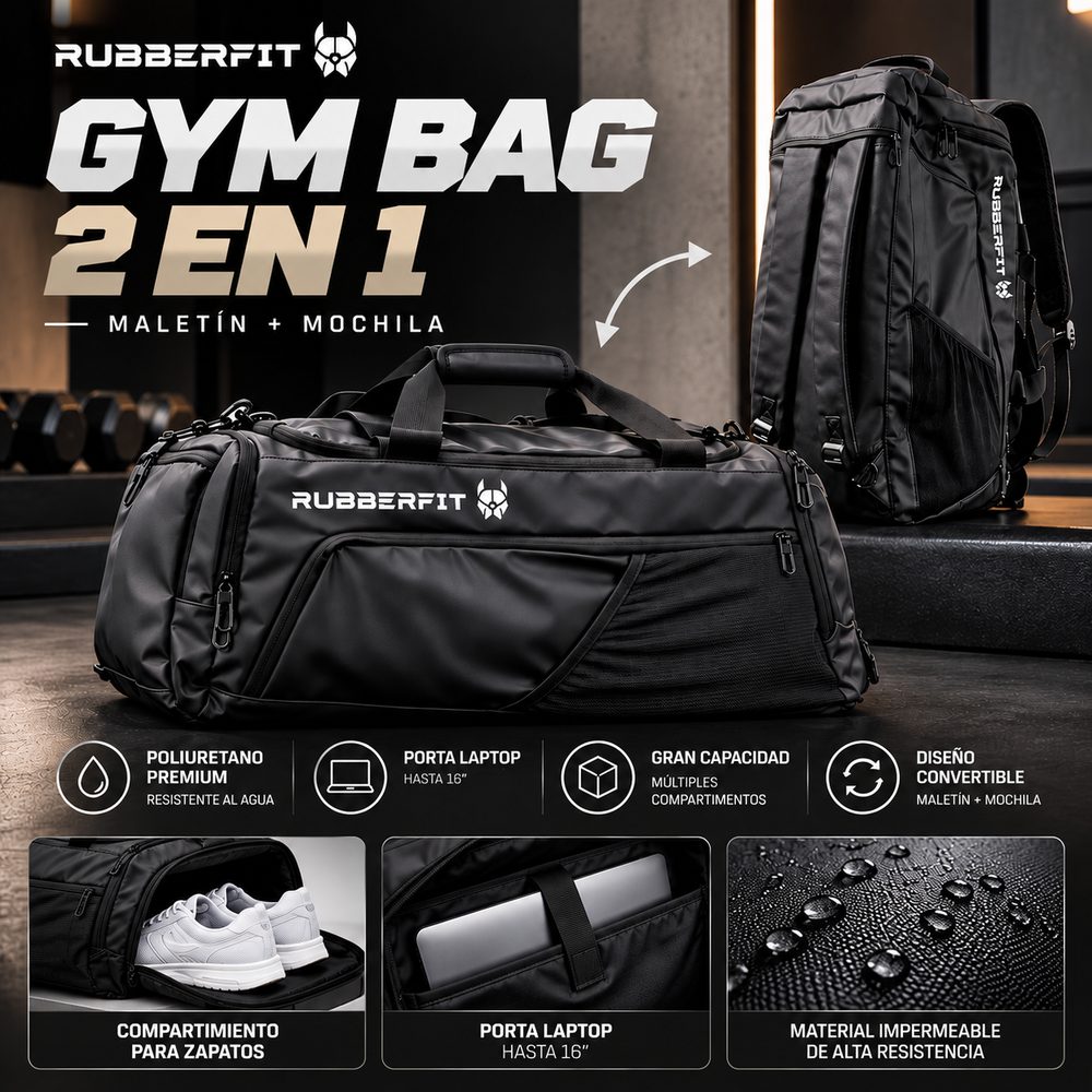 Maletín Deportivo y Mochila 2 en 1 - Gym Bag
