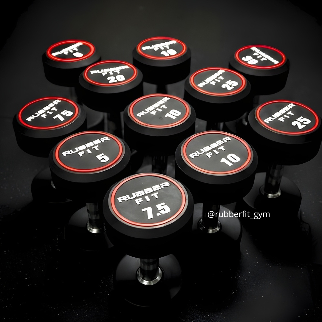 Mancuernas circulares de caucho