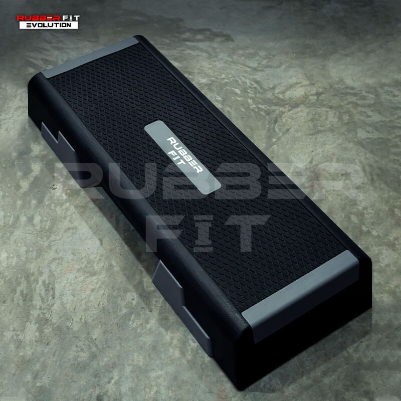 Step aeróbico de tres niveles Rubber Fit
